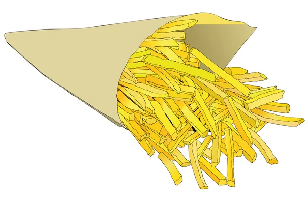 Batatas fritas ("batatas fritas ") —  Vetores de Stock