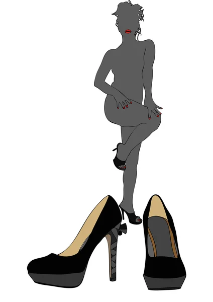 Homage to High heel — Stock Vector