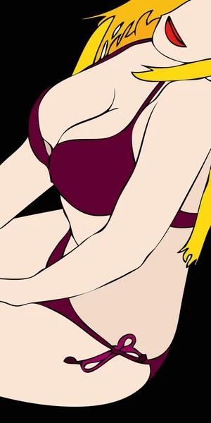 Sensualidad femenina — Vector de stock