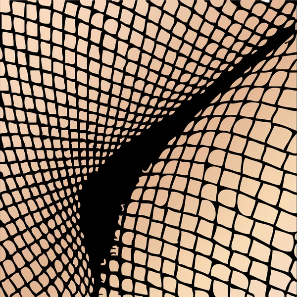Legs of woman in fishnet stockings — Stock Vector