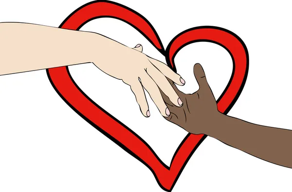 人種的優越感に対して団結します。 — ストックベクタ