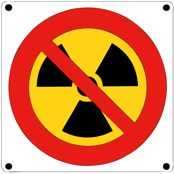 Prohibition of nuclear radiation — Stock Vector