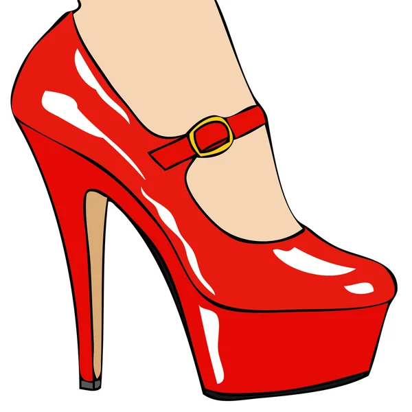 Chaussure rouge — Image vectorielle