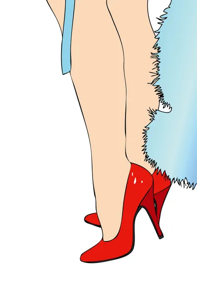 Jambes et chaussures sexy — Image vectorielle