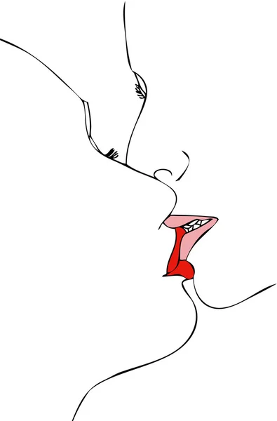 Symboliquement un baiser — Image vectorielle