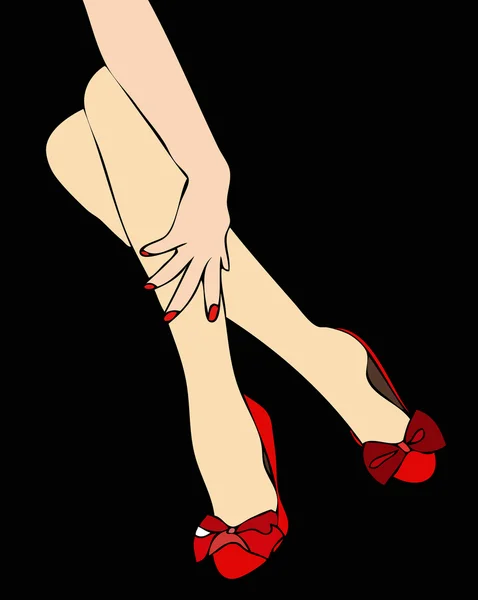 Les belles jambes des femmes — Image vectorielle