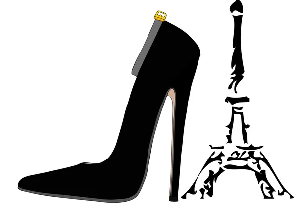Взуття Парижа — стоковий вектор