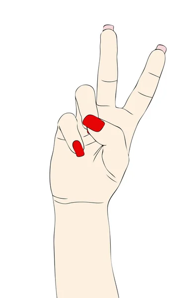 Nonverbale Sprache Zeichen Und Symbole Mit Den Händen Die Beiden — Stockfoto