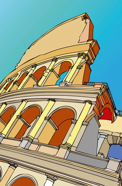 Het colosseum rome - rome - Italië — Stockvector