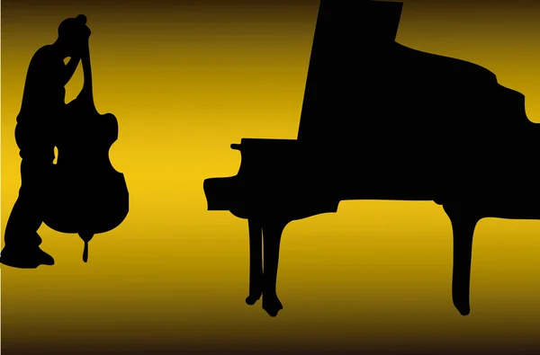 Фортепіано і бас — стоковий вектор