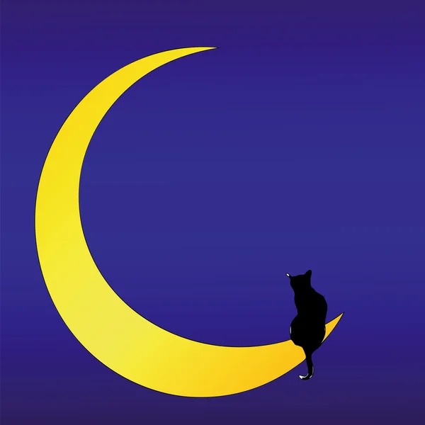 The Cat on the Moon (love song) — Stock Photo, Image