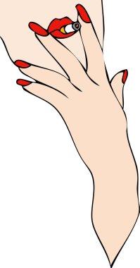 Sigara içerken parmaklarının arasında