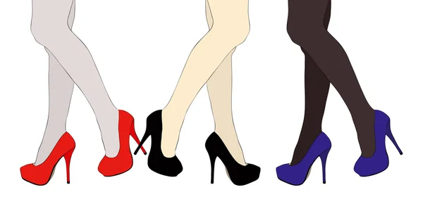 Ilustración Una Mujer Con Par Zapatos Muy Sexy —  Fotos de Stock