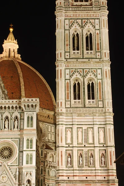 La Catedral de Santa Maria del Fiore en la noche - Florencia  - — Foto de Stock