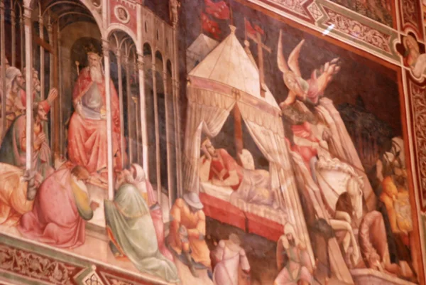 Los frescos en la Iglesia de Santa Croce en Florencia-Toscana-It — Foto de Stock