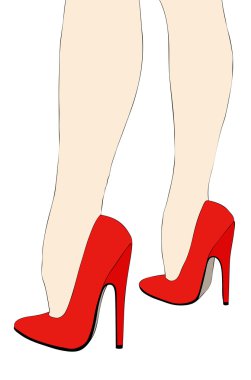 güzel bacaklar yüksek topuklar - llustration olan bir kadın çok seksi bir çift ayakkabı