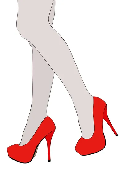 Illustration Une Femme Avec Une Paire Chaussures Très Sexy — Photo