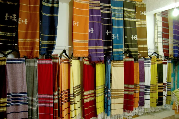 Fabric market in the Medina of Tunis - Tunisia — Stock Photo, Image