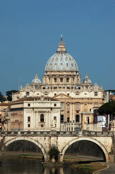 Rome view from the bridge over the Tiber river - Rome - Italy — Stock Photo, Image