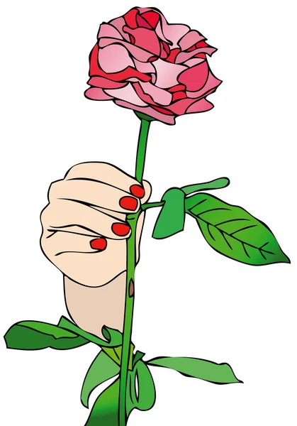 Recevez une rose — Image vectorielle