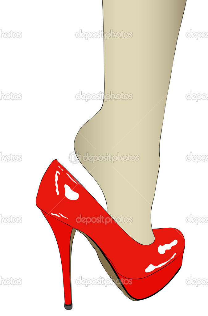A shoe, a foot, the sensuality of a woman