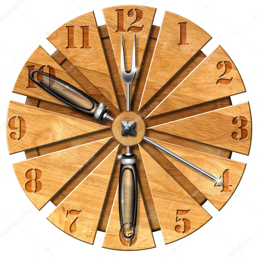 Wooden Kitchen Clock