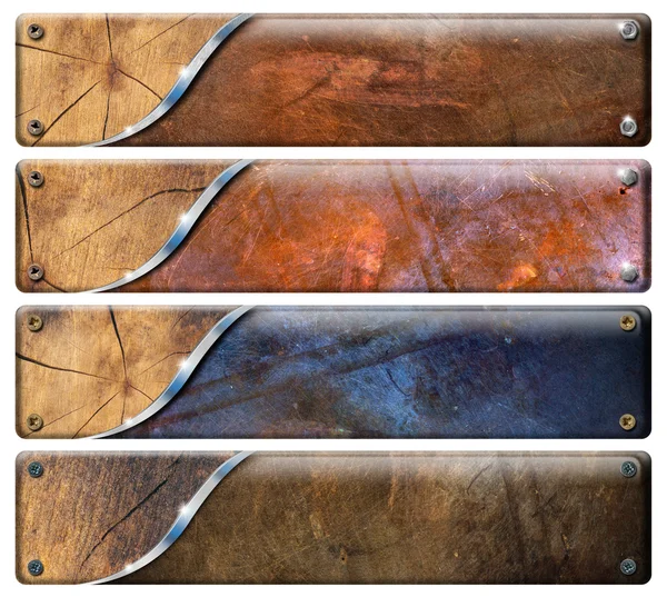 Four Horizontal Grunge Headers — Stock Photo, Image