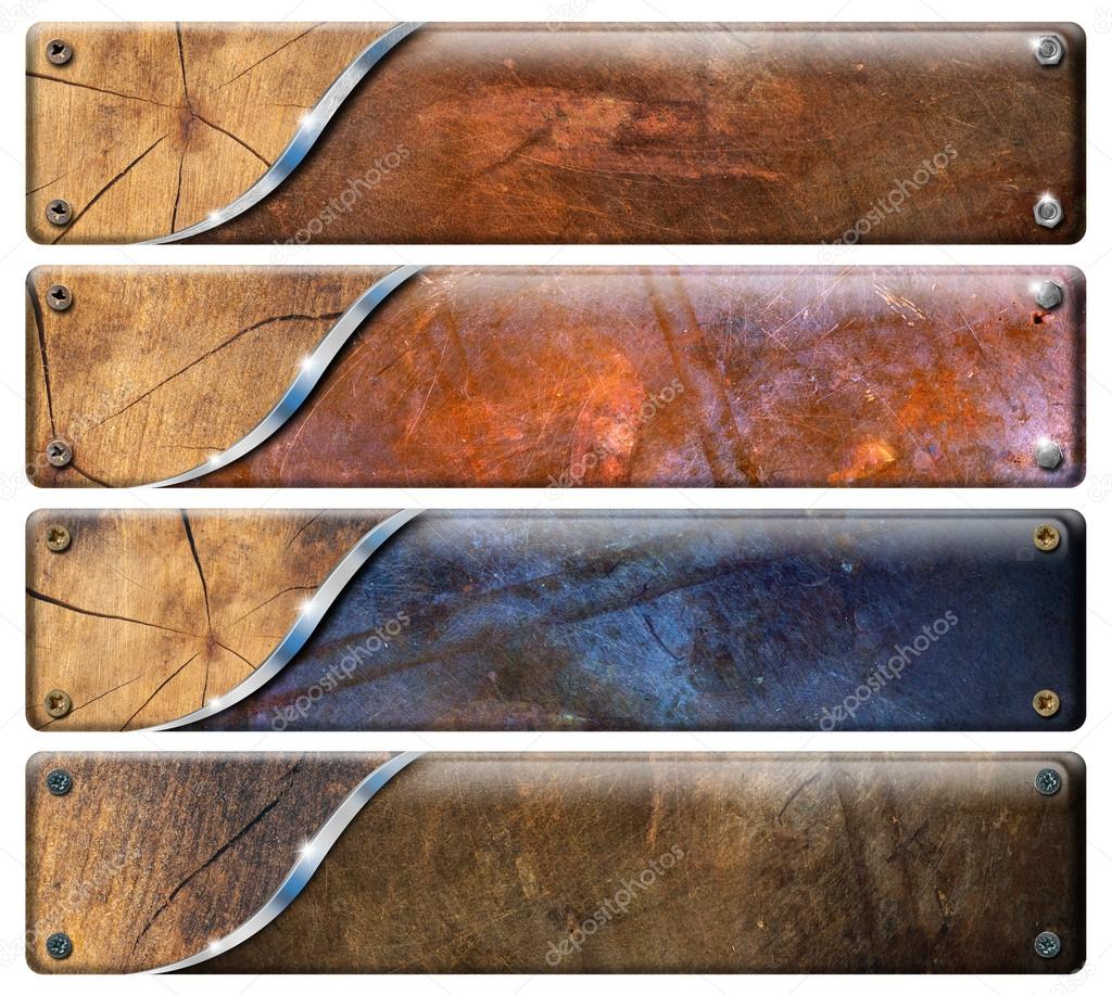 Four Horizontal Grunge Headers