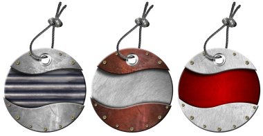 grunge dairesel metal Etiketler - 3 bileşen