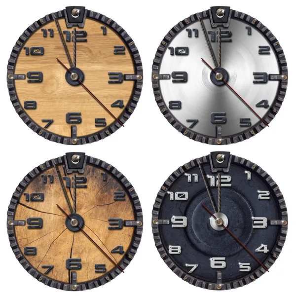 Conjunto de relojes grunge — Foto de Stock