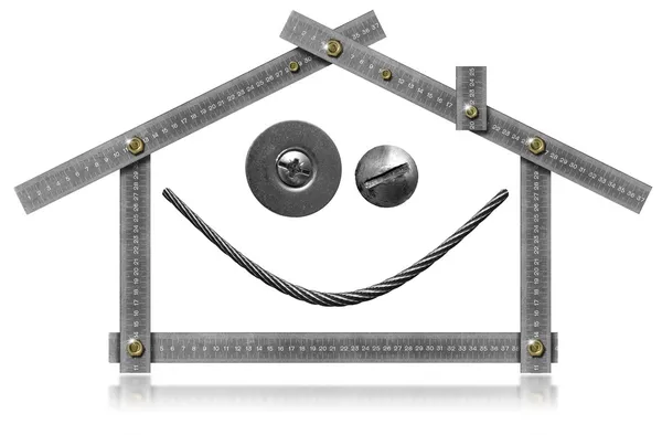 Happy house - knipoog en glimlach — Stockfoto