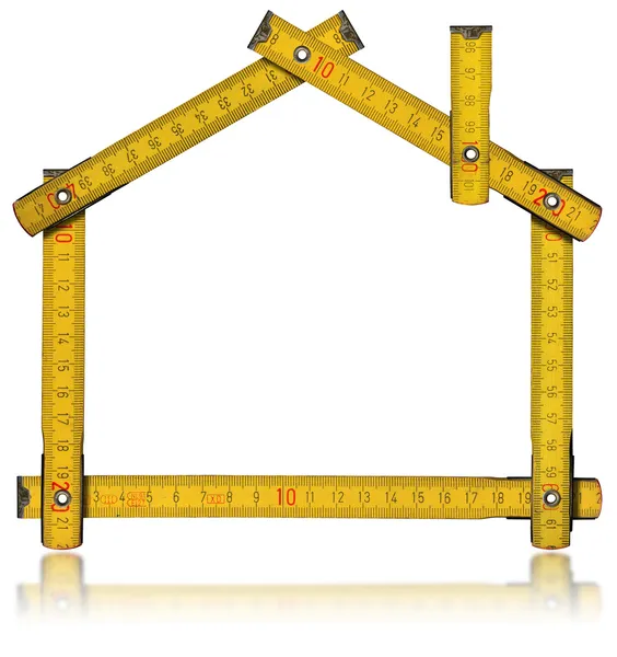 Huis - hout meter gereedschap — Stockfoto