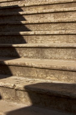 Antik taş merdiven yakın çekim