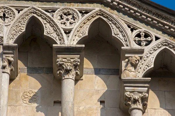 Detail of Carrara Cathedral XII century - Italy — Stock Photo, Image