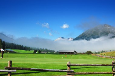 dağ golf - zuoz, engadina İsviçre