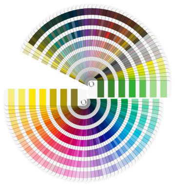 Pantone renk paleti - yarım daire