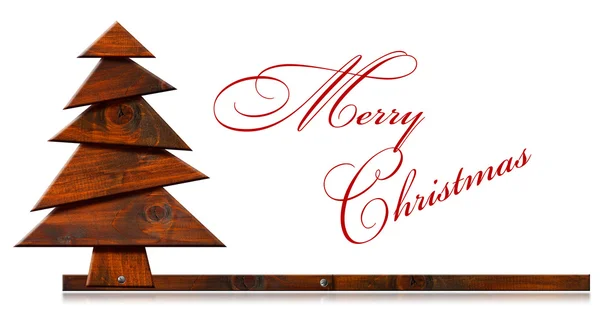 Wooden and Stylized Christmas Tree — Stock Photo, Image