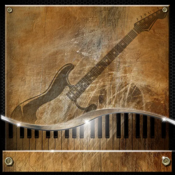 Brown Grunge Music Background — Stock Photo, Image