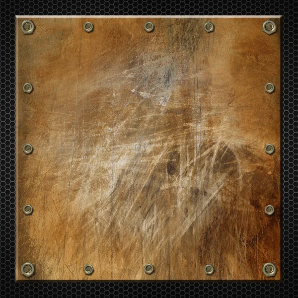 Brown Grunge sfondo in metallo — Foto Stock