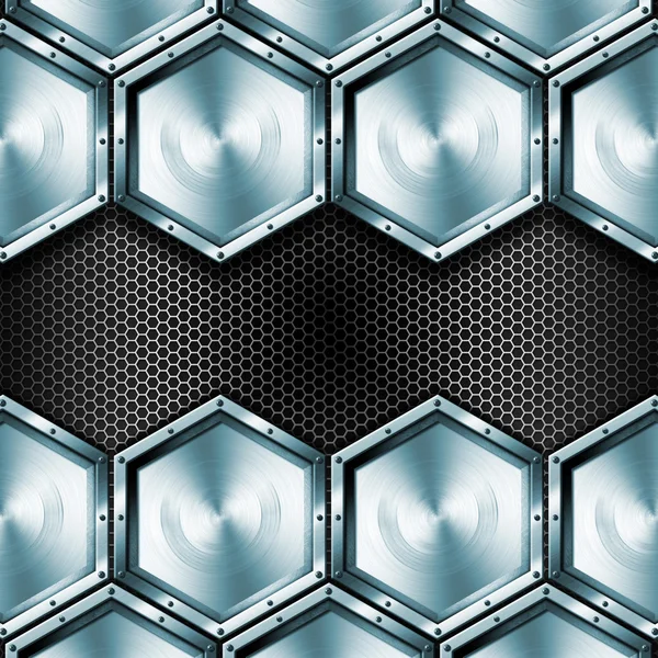 Metallic Hexagons Background — Stock Photo, Image