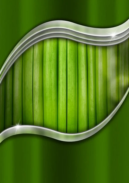 Metal and Green Organic Background — Stock Photo, Image