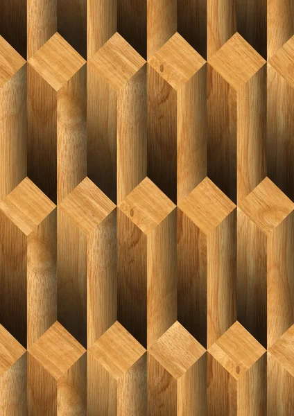 Parallelepipeds trä bakgrund — Stockfoto