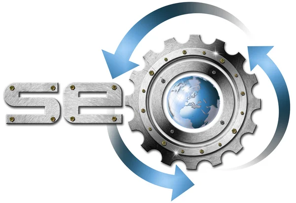 Metalowe narzędzia SEO — Zdjęcie stockowe