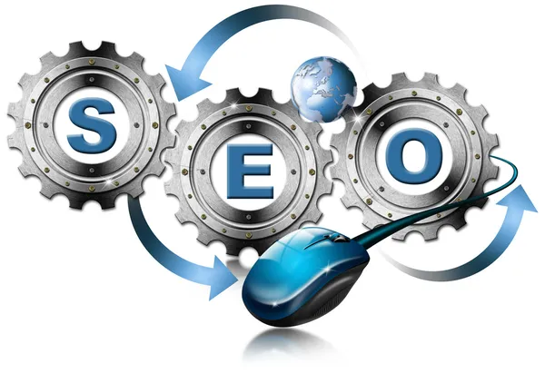 Engranajes de metal SEO — Foto de Stock