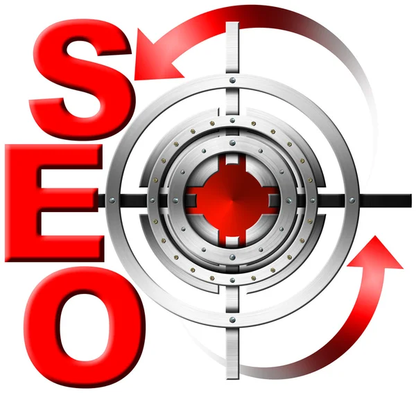 SEO metalen doel — Stockfoto