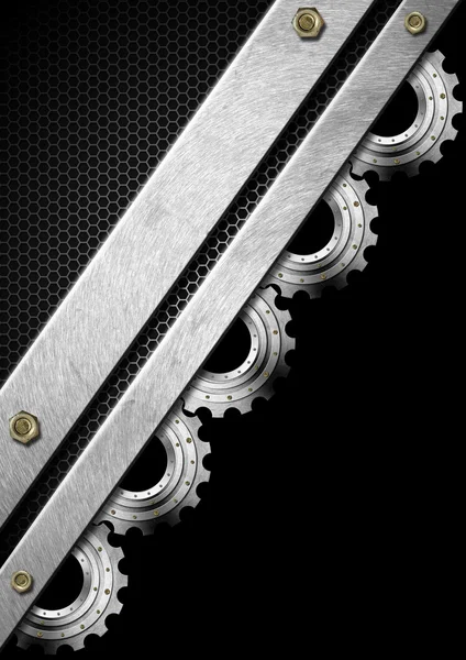 Gears Industrial Metal Template — Stock Photo, Image