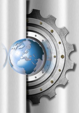 metal Dişliler ve dünya endüstriyel şablonu