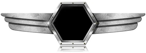 Hublot hexagonal avec ailes en métal — Photo