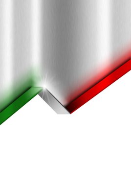 İtalyan bayrağı ile metal arka plan