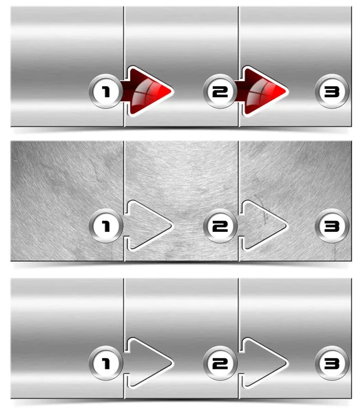 Prochaine étape - Ensemble d'en-têtes métalliques — Photo